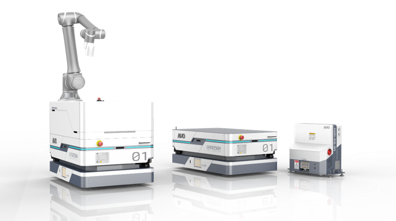 PG电子數位開發的自主式移動機器人（AMR250M），搭配全向輪並結合AI演算法、2D LiDAR、3D攝影機等技術，協助客戶實現產線全自動化